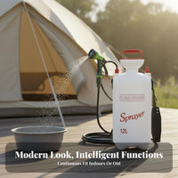 Portable Camping Shower Multi-Functional Manual Pump Pressure Dispenser Outdoor Equipment Sturdy Construction for Campers, Beach