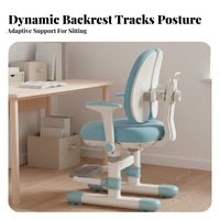 Safety Certified Height Adjustable Learning Chair Sturdy Construction Adjustable Student Chair High-Density Foam Cushion Childrens Study Seat Breathable Mesh Material for Students, Boys, Girls, Studying, Homework, Writing, Reading