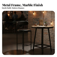 Vintage Design Vintage Factory Backrest Stool Sturdy Frame Vintage Factory High Chair with Backrest Non-Slip Feet Seating Furniture Easy Assembly for Business Owners, Homeowners, hosts, Bistro, Cafe, Restaurant, Kitchen