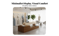 Clothing Store Island Display Modern Minimalist Design Multi-Level Merchandise Table Heavy Duty Tiered Display Table for Crafters, Boutiques, Showroom