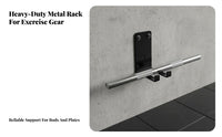 Space-Saving Barbell and Plate Storage Rack Sturdy Steel Construction Barbell and Plate Wall Hanger Modular Design Wall Mounted Weight Storage Rack for Fitness Studio