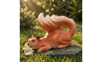 Hanging Squirrel Decoration Painted Squirrel Hanging Decoration Decorative Figurine Natural Tones Garden Decor Ready to Hang