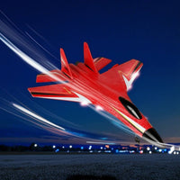 Rechargeable Wireless Control Airplane with LED Light Lightweight Wireless Control Airplane with Lights Sturdy Foam Glider Stable for Backyard