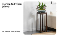 Mortise and Tenon Joinery Multi-Tier Flower Rack complimentarystanding Multi-Tier Wooden Stand No Assembly Required Plant Shelf Modern Oriental Design for Bonsai lovers, Apartment Dwellers, Living Room, Balcony, Sunroom, Entryway