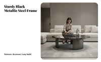 Italian design Round Stsingle-Top Table Minimalist Design Round Drum Coffee Table Luxury Aesthetic Living Room Furnishing Floating Effect for Interior Designers, Apartment Dwellers, Hotel Lobby, Lounge, Reception Area, Studio