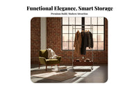 Minimalist Design Rolling Clothes Rack Rust Resistant Stainless Steel Garment Holder Long-Lasting & Sturdy Metal Clothing Hanging Rack Stable Load-Bearing for Students, Renters, Homeowners, Living Room, Entryway, Apartment, Dormitory