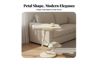 Movable Sofa Side Table Sturdy Frame Sofa Snack Table Modern Small Nightstand Rounded Edges Home Furniture for Bedroom