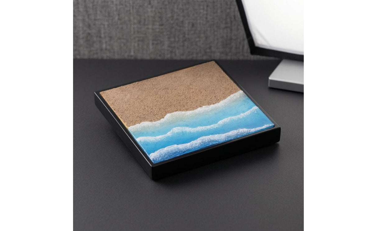 Miniature Display Base Black Frame Tabletop Scene Base Square Miniature Display Base