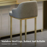 With supportrest Restaurant design Barstool Modern Design Lowsupport Pedestal Stool Integrated Footrest Counter Chair Stable Round Base for shop Staff, Receptionists, Business Owners, Reception Area, Cafe, Bistro, Kitchen