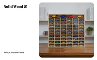 Toy Car Display Case Solid Wood Model Car Storage Rack Freestanding / Tabletop Use Desktop Display Cabinet for Kids, Playroom