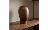 Wood-Grain Head Mannequin GFRP Material Wood Grain Mannequin Head Easy to Clean Hat Display Holder