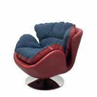 Italian ofsign Upholstered rotating Armchair Winter & Summer Use Round rotating Armchair Interchangeable slipcovers Lounge Chair Moofrn aesthetic for Reaofrs, Homeowners, Parents, Living Room, Balcony, Home Office, perusing corner