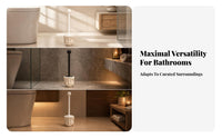 Toilet Brush with Buddha Base | Upright Handle, Round Ball-Shaped Grip, Toilet Brush with Holder, for restroom