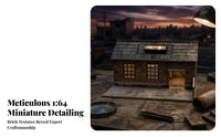 1:64 Scale Brick Factory Scene Printed Ground Industrial Factory Model Textured Assembled Facade Model Realistic