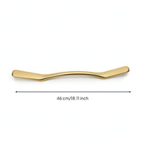 Curved Brass Massage Stick Polished Massage Stick with Acupoint Chart Smooth Lymphatic Drainage Massager Long-Lasting for Masseuses, Home, Spa