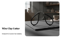 Clay Wire Cutter Easy to Operate Wire Clay Cutter Sturdy Pottery Trimming Tool for Hobbyists, Art Students, DIY Projects, Workshop, Home