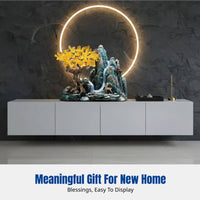 Modern Oriental Flowing Peak Resin Decoration, Home Decor for Living Room, Entryway, Study, Tea Table, TV Cabinet