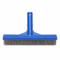 Metal Bristles Pool Cleaning Brush Hanging Hole Pool Brush Raised Handle Side Braces