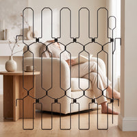 Collapsible Foldable Pet Gate Indoor Metal Pet Gate Portable Barrier Freestanding for Dogs, Young Dogs, Cats, Doorways, Stairs, Hallway, House