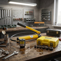 Portable Manual Hydraulic Hole Puncher Long-Lasting Hydraulic Hole Punch Kit Efficient Cutting Tool Handheld for Mechanics, Workshop
