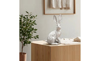Rabbit Figurine Resin Rabbit Statue with Textured Surface Bunny Statue Weathered Bunny Decor Rustic for Decorators, Tabletop
