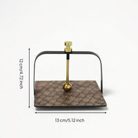Tabletop Tissue Holder Compact Tissue Holder with Wood Base Decorative for Vanity, Desk