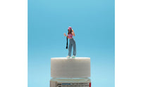 Highly Detailed 1/64 Scale Female Figure Lifelike Details Resin Miniature Scene Figure Exquisite Workmanship 1/64 Scale People Figurine Hand Painted for Hobbyists, Sand Table