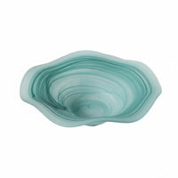 Glass Fruit Bowl Easy to Clean Irregular Shape Glass Dish Handmade