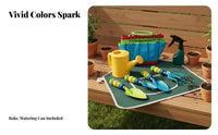 3 Pieces Children's Beach Tool Set Comfortable Grip child's Garden Tools Playful Design Youngster S Gardening Tool Set for Preschoolers, Backyard