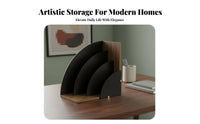 Record Storage Rack Compact Design Strong Load Capacity for Desk