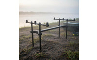 Double Rod Stand Telescopic Ground Stake Rod Holder Easy to Set up Ground Fishing Pole Holder for Outdoor