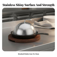 Brushed Finish Stainless Steel Steak Cover Long-Lasting Teppanyaki Grill Cover Easy to Clean for Chefs, Home Cooks, Restaurants, Banquets