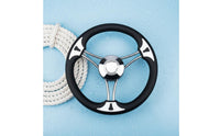 Stainless Steel Marine Steering Wheel Three-Spoke Spoke Yacht Wheel Rust-Resistant for Pontoon