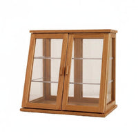1/12 scale Dollhouse Double Door Cabinet Miniature Wooden Display Cabinet Vintage Style Miniature Dessert Display Case for Collectors, Hobbyists