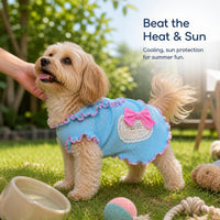 Korean Ins Style Dog Ice Silk Cooling Sun Protection Color Block Dopamine Sling Vest for Maltese Yorkie