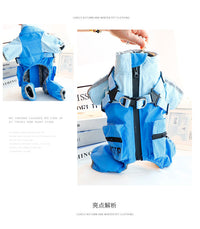 狗狗衣服秋冬装厚款森屿三防冲锋棉衣拉链牵引小型犬泰迪宠物6953