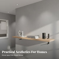 Space-Saving Floating Board Shelf Minimalist Design Wall Decoration Versatile Display Rack Easy Installation for Decor Enthusiasts, Homeowners, Students, Living Room, Bedroom, Office, Hallway
