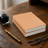 Extra Thick Blank Notebook B5 Kraft Paper Retro Black Card Journal