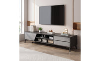 TV Cabinet Minimalist TV Unit with Drawers Floor-Standing Media Console with Storage for Living Room, Small Apartment
