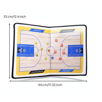 Basketball Coaching Board with Dry Erase Marker Portable Foldable Basketball Coaching Board Reusable Lightweight for Coaches
