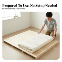 Foldable Mattress Support Folding Design foldable Slatted Bed Base Japanese design Bedroom Furniture for Apartment Dwellers, Minimalists, woven mat Room