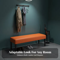 Modern Minimalist Design Sherpa material Ottoman Multi-Functional Upholstered Bench adaptable Long Stool Soft and Comfortable for property owners, Interior Designers, Renters, Bedroom, Entryway, walk-through Closet, Living Room