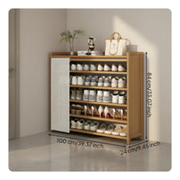 Dustproof Narrow Entryway Shoe Shelf Space Saving Multi-Tier Shoe Rack Heavy Duty for Closet