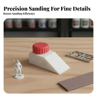 Multi-Shape Design Sandpaper Holder Assorted Shapes 3D Printed Sanding Grip Interchangeable for Model Makers, Surface Finishing, Woodworking