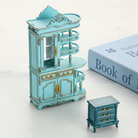 Miniature European Style Living Room Hallway Cabinet Dollhouse Accessory