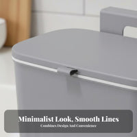 Wall Mounted Trash Can Space Saving Hanging Trash Can Hanging Cabinet Garbage Bin Easy Installation Sliding Lid Waste Bin