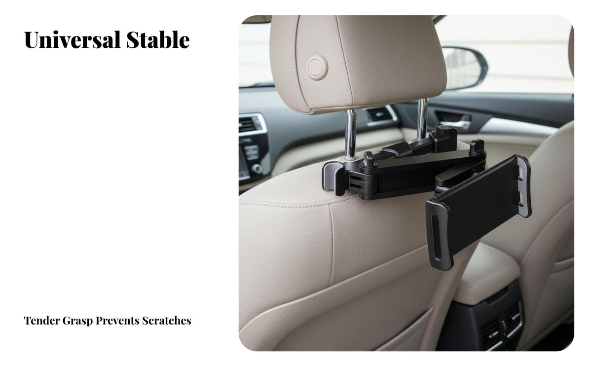 Headrest Mount Wide Compatibility Car Headrest Mount Easy Installation Car Back Seat Phone Holder for Children, Kids, Travel, Road Trips