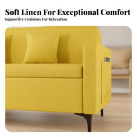 Space-Saving Upholstered Storage Bench Compact Design Small Sofa Modern Design Household Furniture Comfortable Seating for Apartment Dwellers, Renters, Students, Coffee Shop, Retail Storage, Living Room, Reception Area