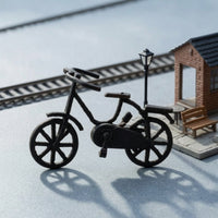 1:87 Bike Model Laser Cut HO Scale Bike Scene Countryside Layout for Modelers, Railway Layouts, Dioramas