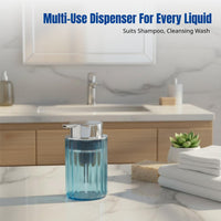 Ice Pattern Dispenser Bottle, Luxury PP Foam Pump, Shampoo Shower Gel Laundry Press Bottle